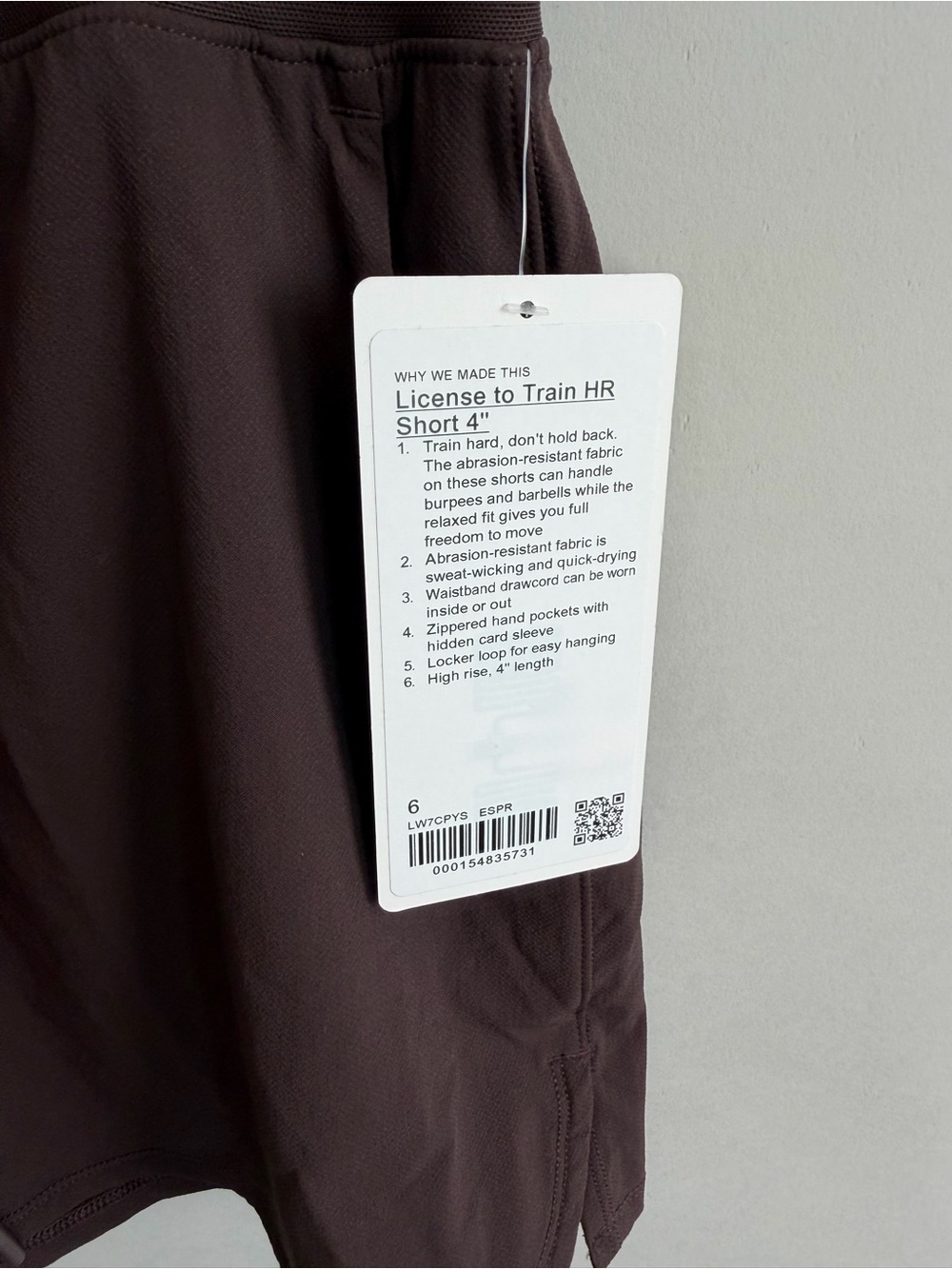 LULULEMON License to Train High Rise Short 4” in Espresso - Picture 12 of 13